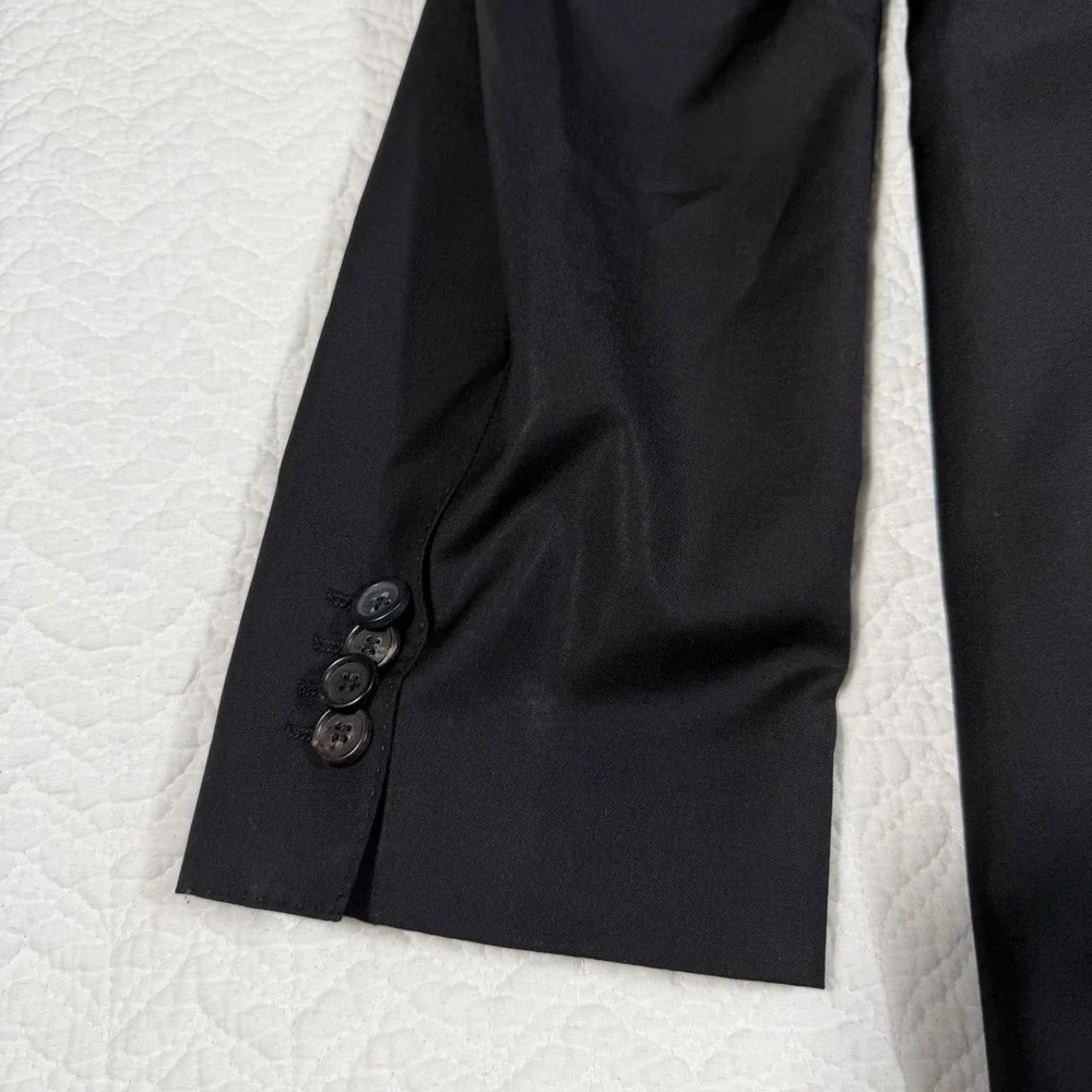 Hugo Boss Blazer Men 44L Black Professional Guabello Super 120s Wool‎ EUC